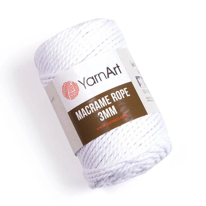 YarnArt Macrame Rope 3mm ( kifésülhető)