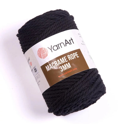 YarnArt Macrame Rope 3mm ( kifésülhető)