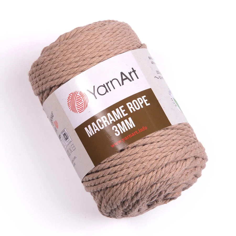 YarnArt Macrame Rope 3mm ( kifésülhető)